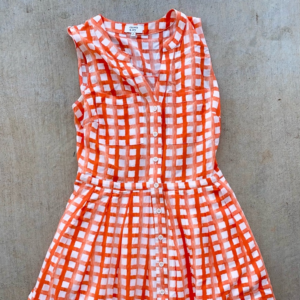 Crown & Ivy A-Line Button Down Dress